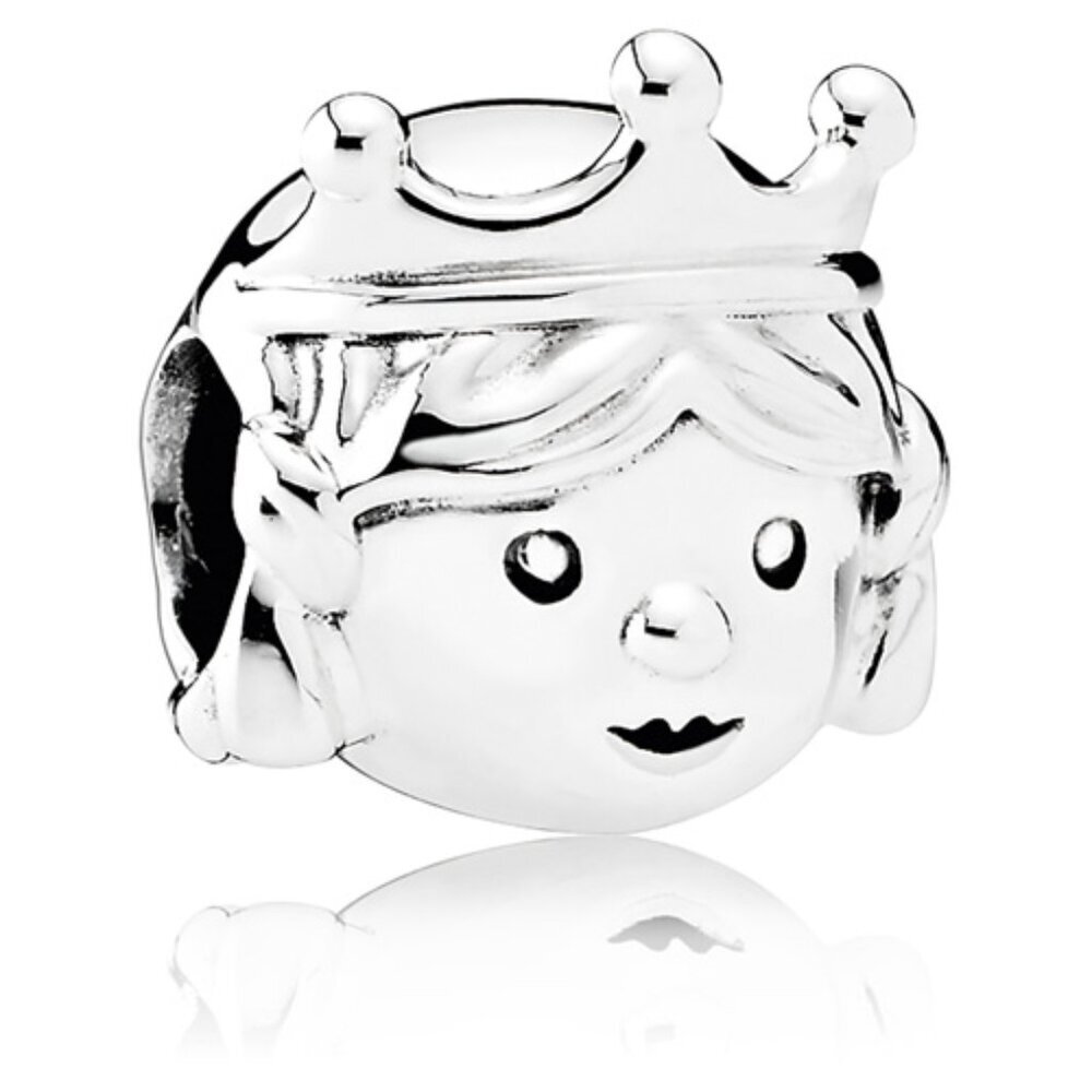 PANDORA Precious Princess Charm Authentic Silver Little Girl Family Crown